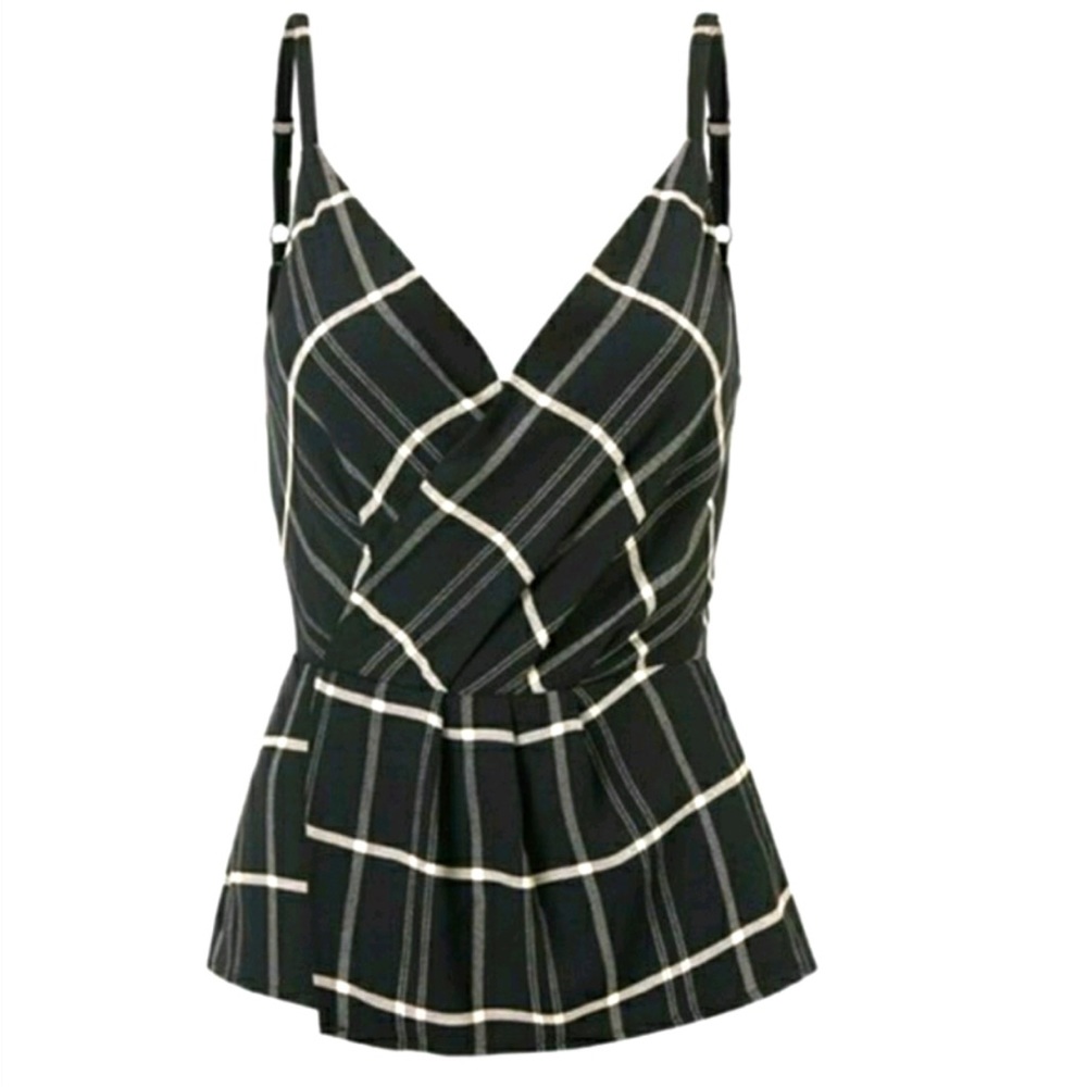 🛍️CAbi Check Crossover Camisole Size 8🛍️